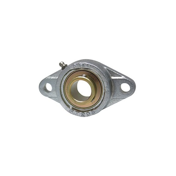Ami Bearings AMI BEARINGS -SINGLE ROW BALL BEARING - 2in MED ZINC WIDE SET SCREW NICKEL 2-BOLT FLANGE UCFT211-32NPMZ2 - main